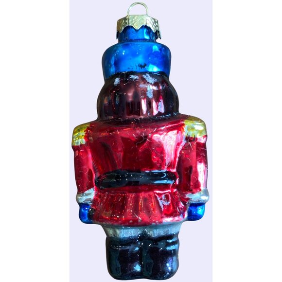 Set Of 3 Hand-Painted Glass Christmas Ornaments Nutcracker Gingerbread Snowman C - Picture 2 of 16